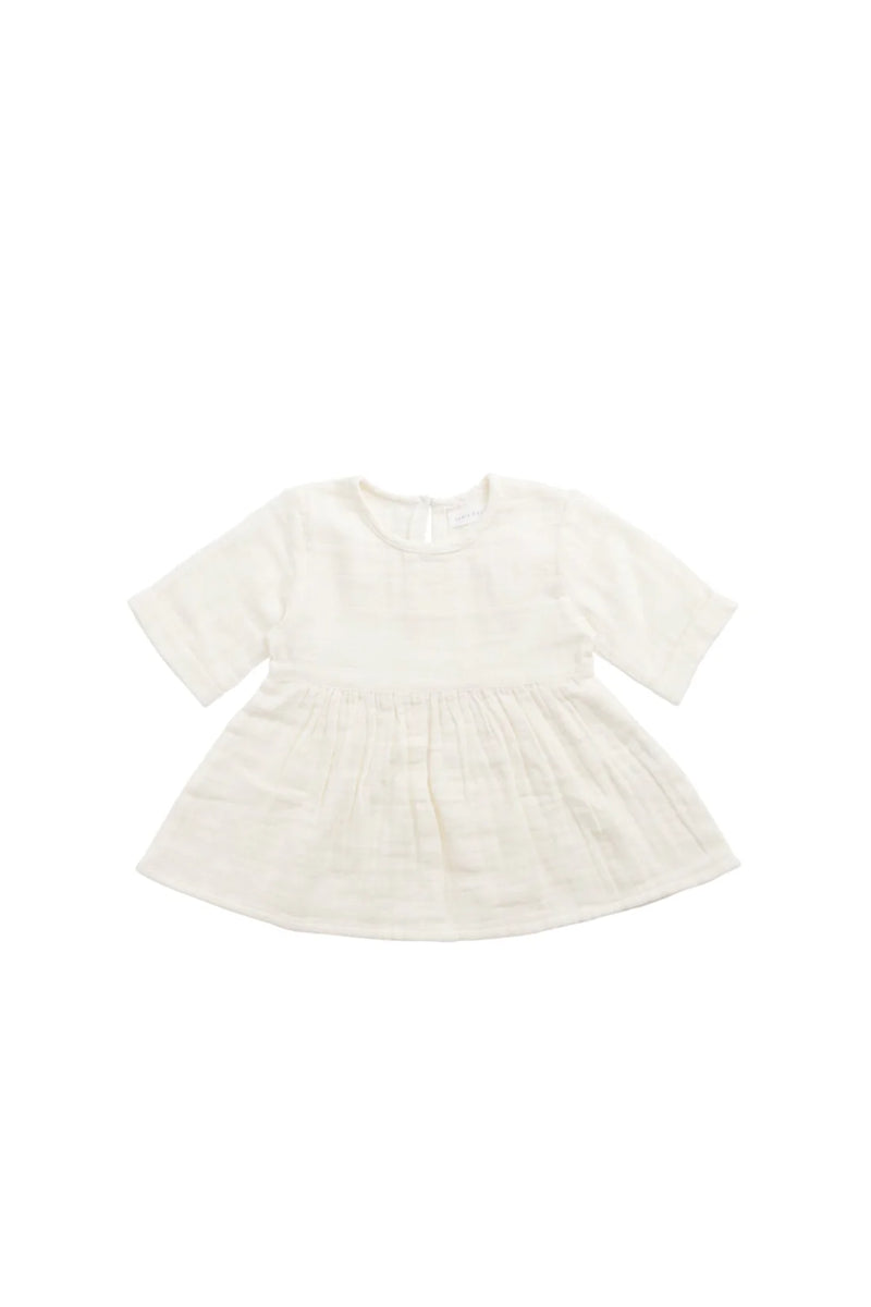 Organic Cotton Muslin Estelle Top - Parchment