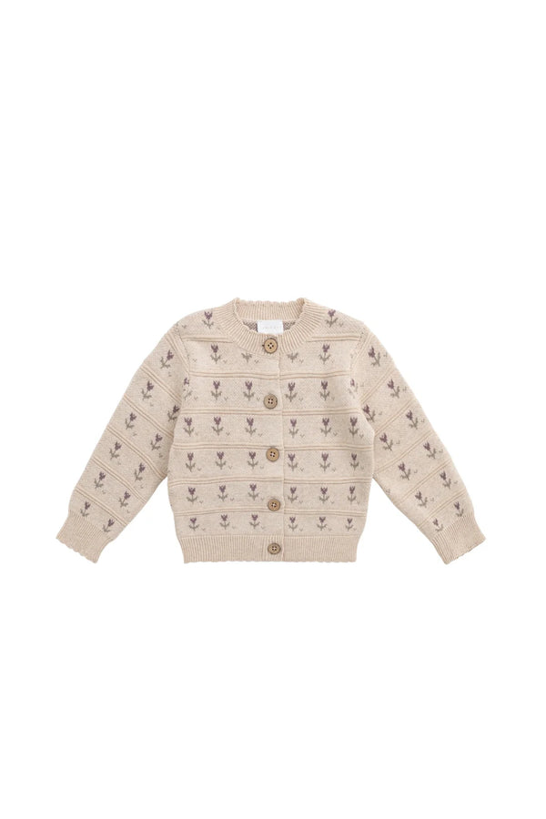 Penny Knitted Cardigan - Penny Flower Jacquard