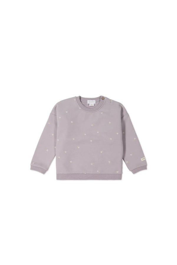 Organic Cotton Bobbie Sweatshirt - Annie Ditzy Violet Ice