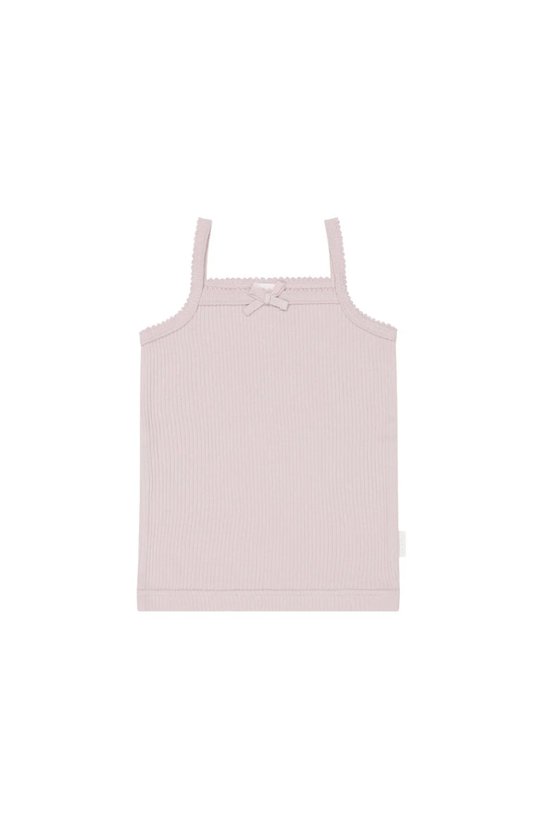 Organic Cotton Modal Singlet - Violet Tint