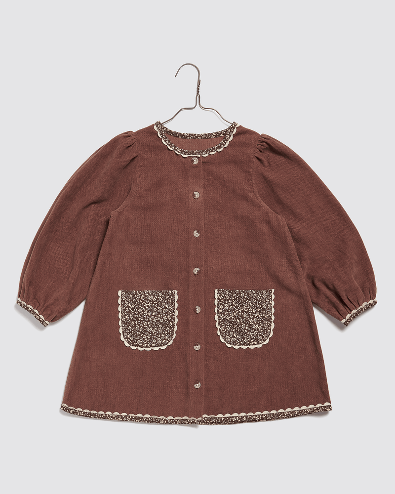 Jules Dress in Velvet || Nutmeg