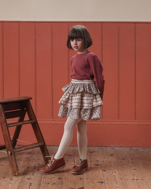 Organic Pointelle T-Shirt || Redcurrant