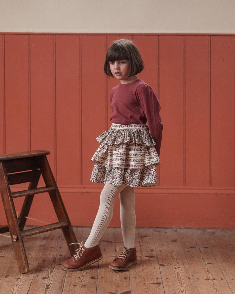 Organic Pointelle T-Shirt || Redcurrant