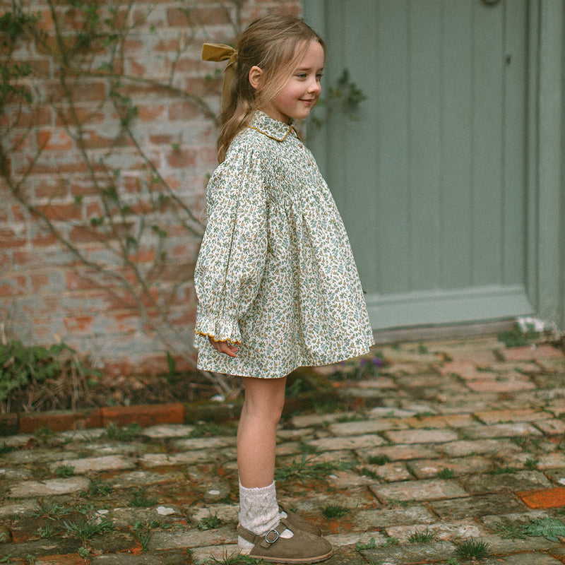 Marco Polo Dress | Oat Busy Wild Floral Organic Cotton