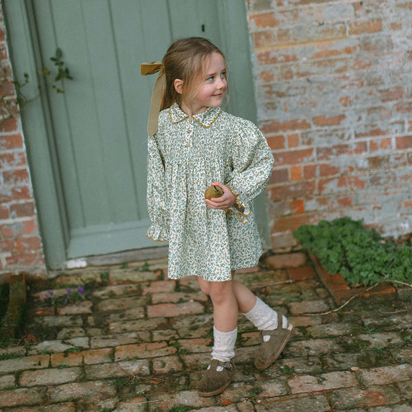 Marco Polo Dress | Oat Busy Wild Floral Organic Cotton