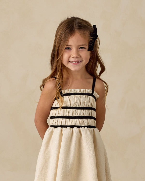 Annabelle Dress | Metallic Ivory