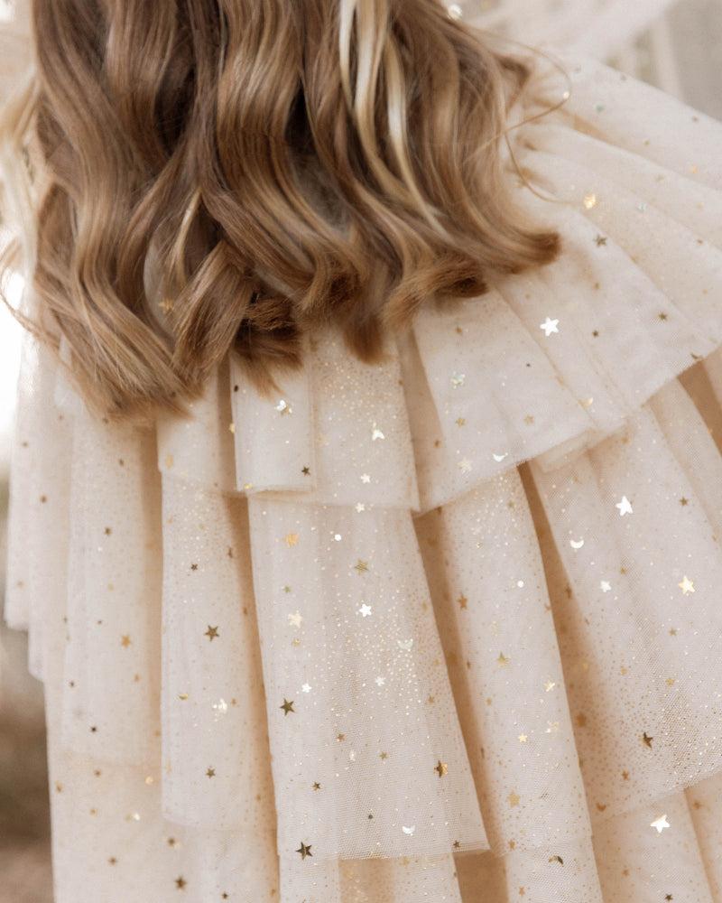Tulle Cape || Champagne Stars
