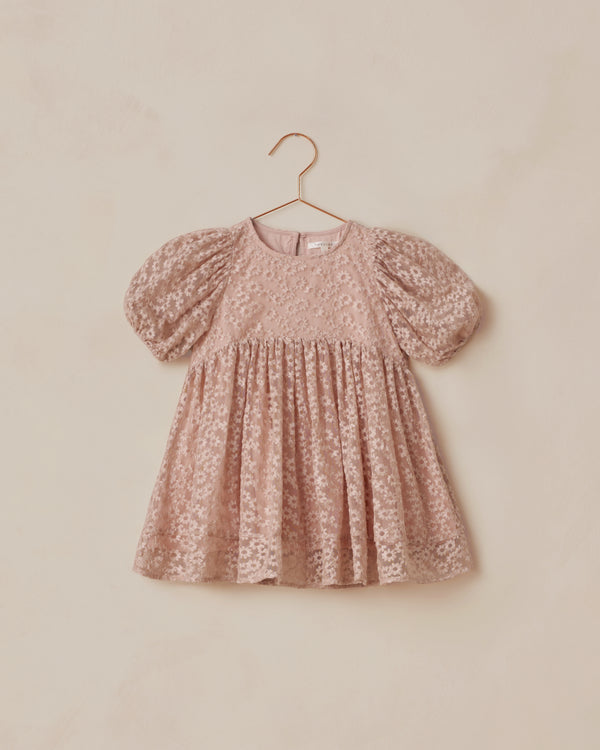 Luna Dress || Rose Embroidered Daisy