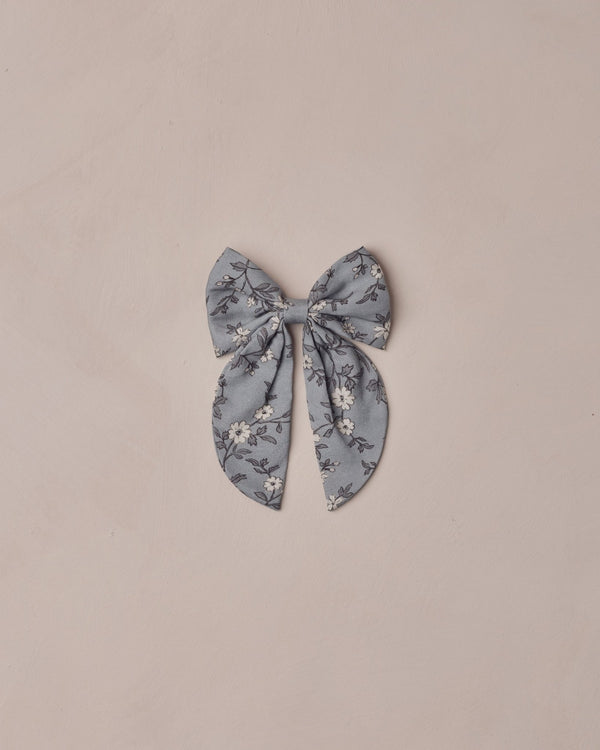 Everly Bow || French Blue Floral, Baby/Toddler Girls Clothing, Noralee - All The Little Bows