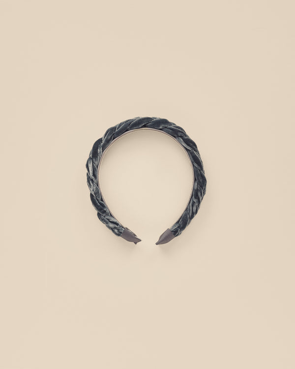 Velvet Braided Headband || Midnight