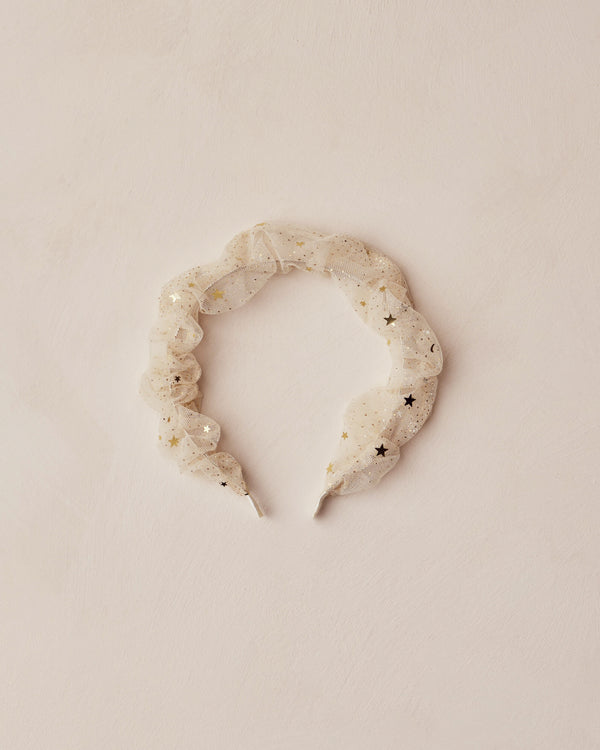 Gathered Headband || Champagne Stars