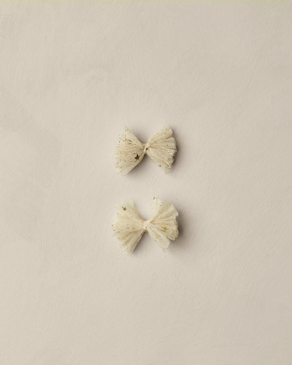 Flutter Tulle Clips || Champagne Stars