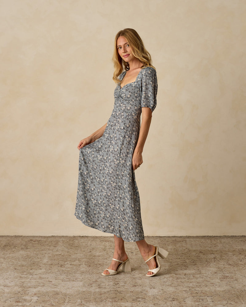 Women's Violet Dress || French Blue Floral