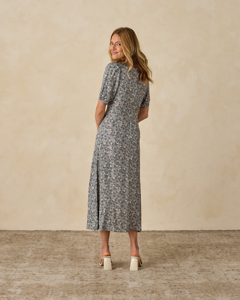 Women's Violet Dress || French Blue Floral