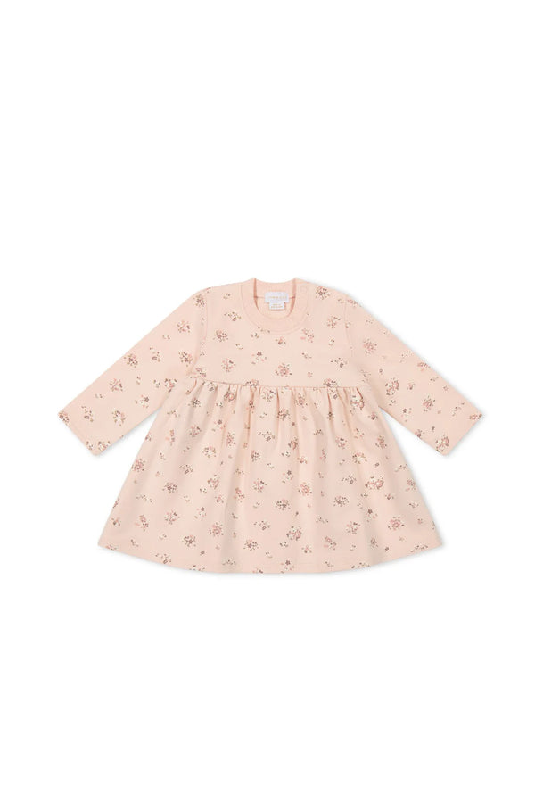 Organic Cotton Charlotte Dress - Petite Fleur Soft Peony