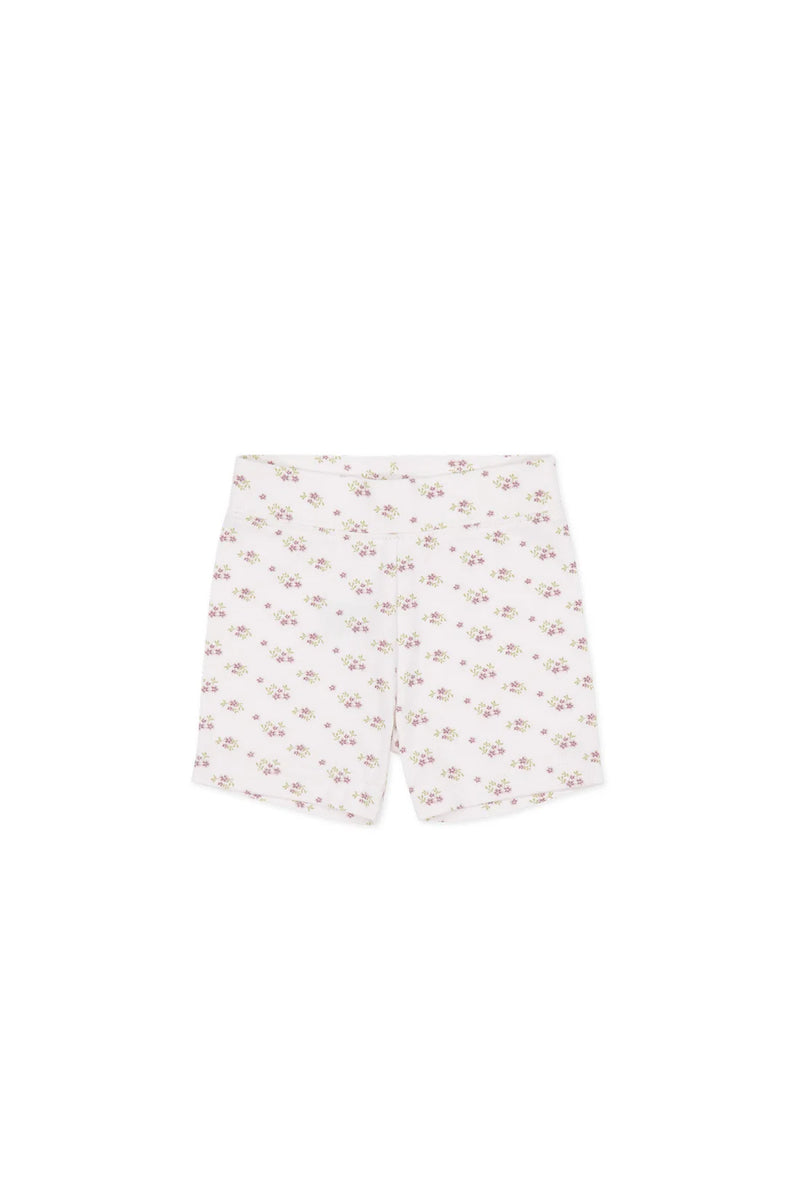 Organic Cotton Everyday Bike Short - Rose Floral Pink