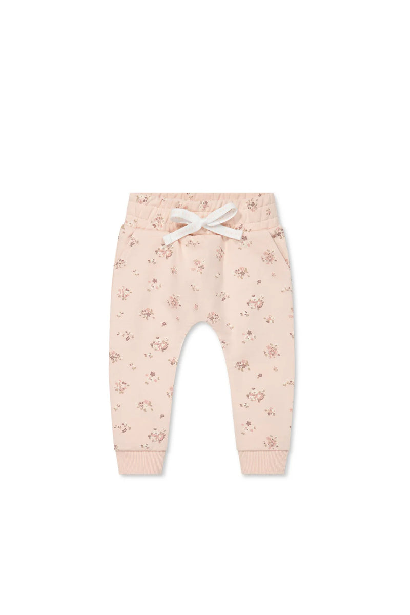 Organic Cotton Morgan Track Pant - Petite Fleur Soft Peony