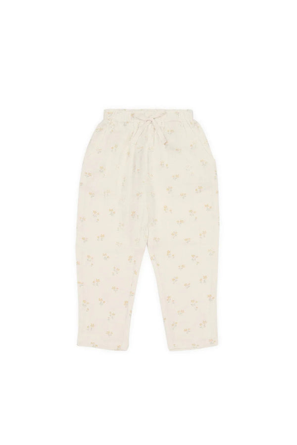 Organic Cotton Muslin Cordelia Pant - Pauline Chamomile