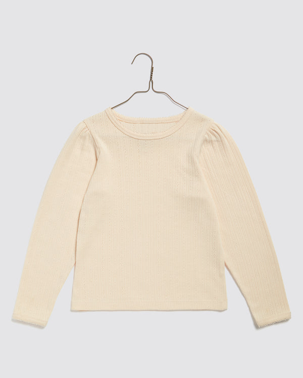 Organic Pointelle T-Shirt || Buttermilk