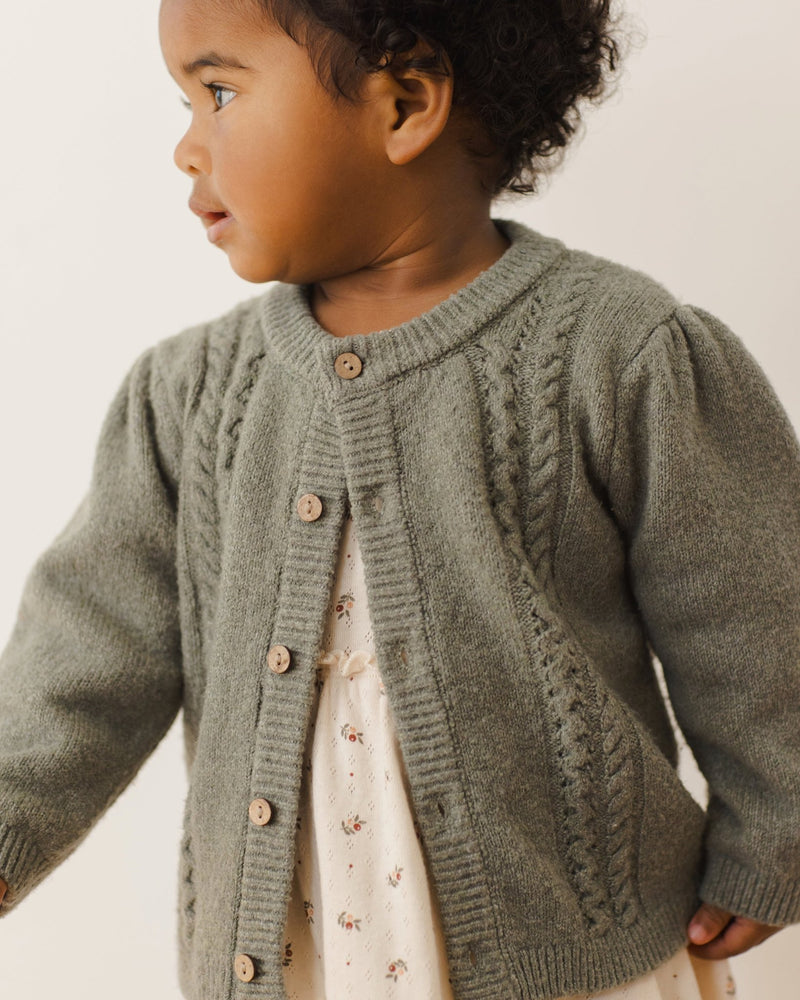 Holly Cardigan || Forest, , Quincy Mae - All The Little Bows