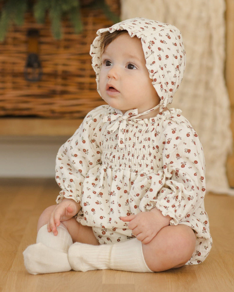 Eden Romper || Winter Ditsy, Girls Romper, Quincy Mae - All The Little Bows
