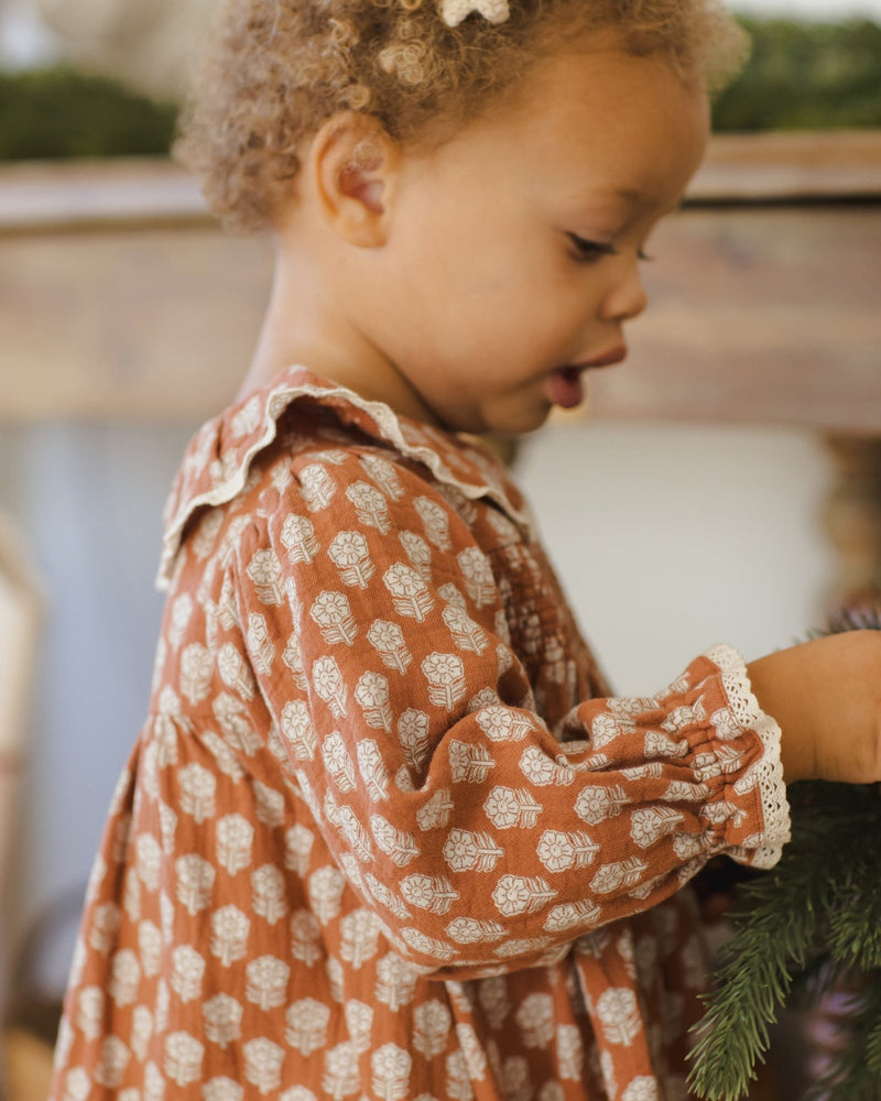 Callie Dress || Holiday Fleur, Girls Dress, Quincy Mae - All The Little Bows
