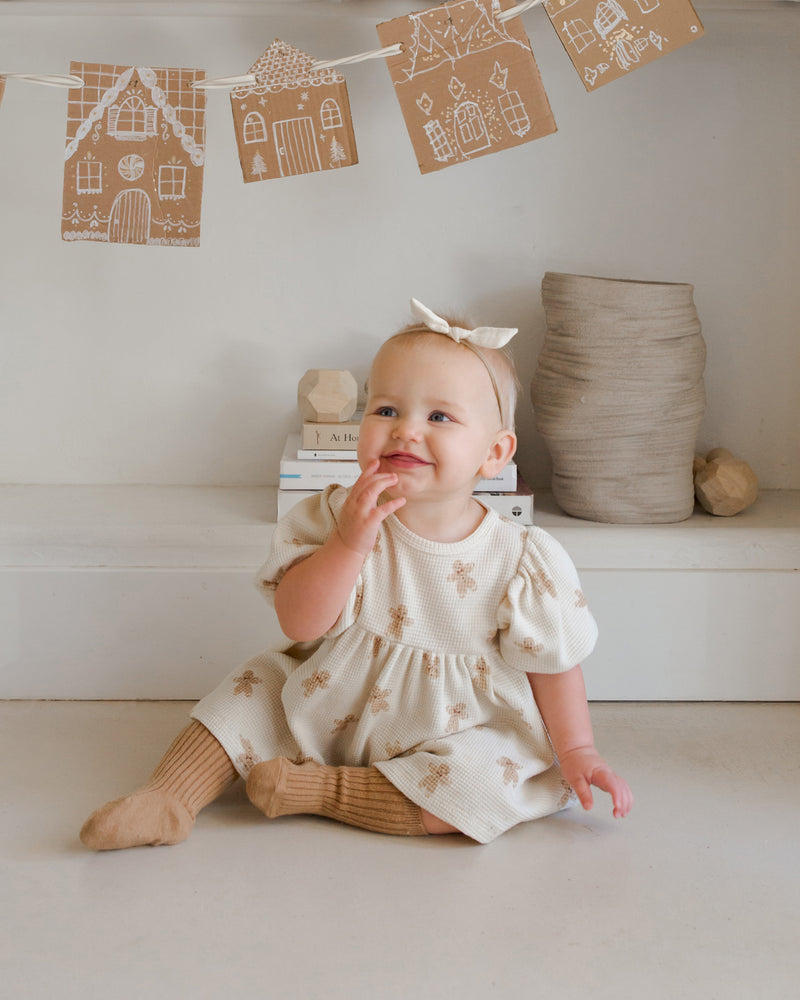 Waffle Babydoll Dress || Gingerbread