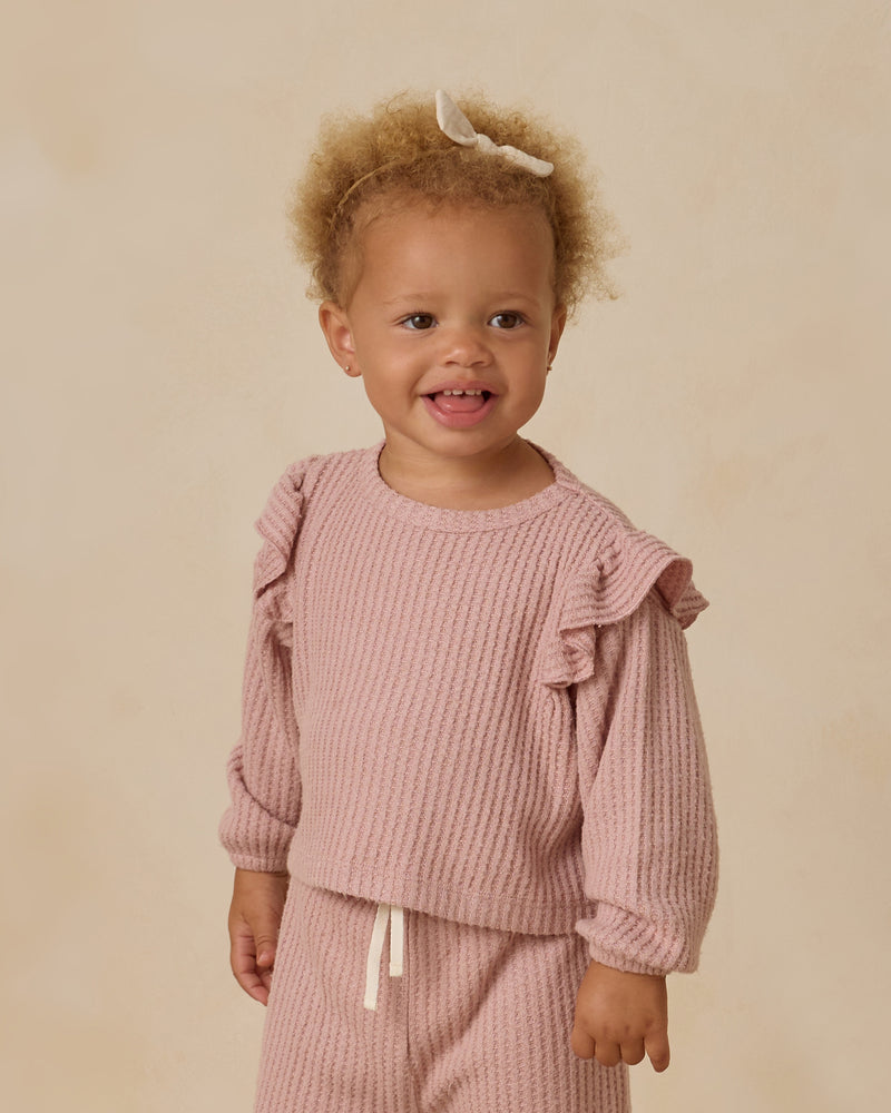 Ruffle Cozy Set || Rose