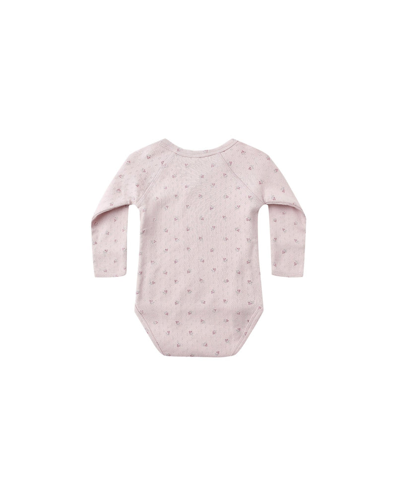 Side Snap Bodysuit || Lilac Ditsy, Baby/Toddler Girls Clothing, Quincy Mae - All The Little Bows