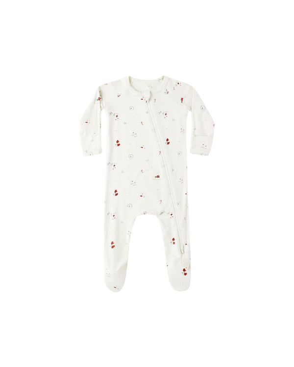 Bamboo Zip Footie || Winter Wonderland, Baby Pajamas, Quincy Mae - All The Little Bows