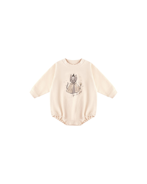 Crewneck Bubble Romper || Magic Cat