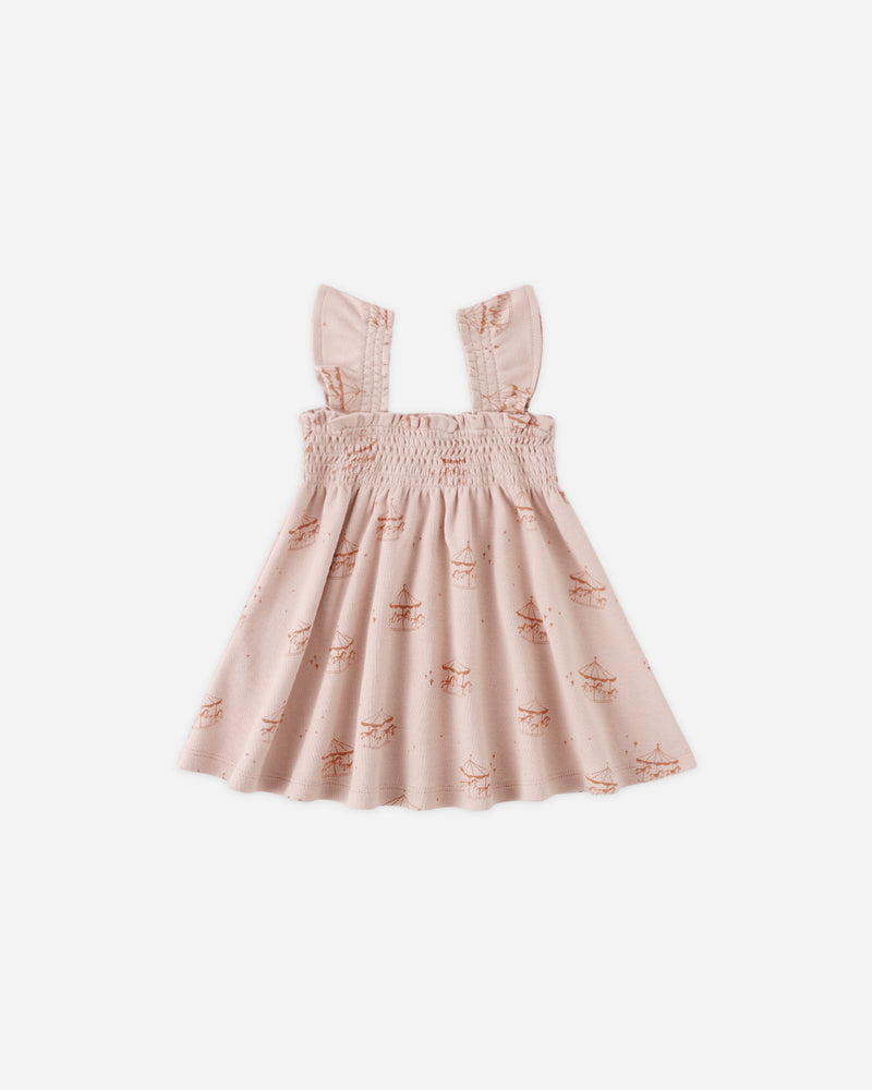 smocked jersey dress Saoirse Smocked Jersey Dress-Black