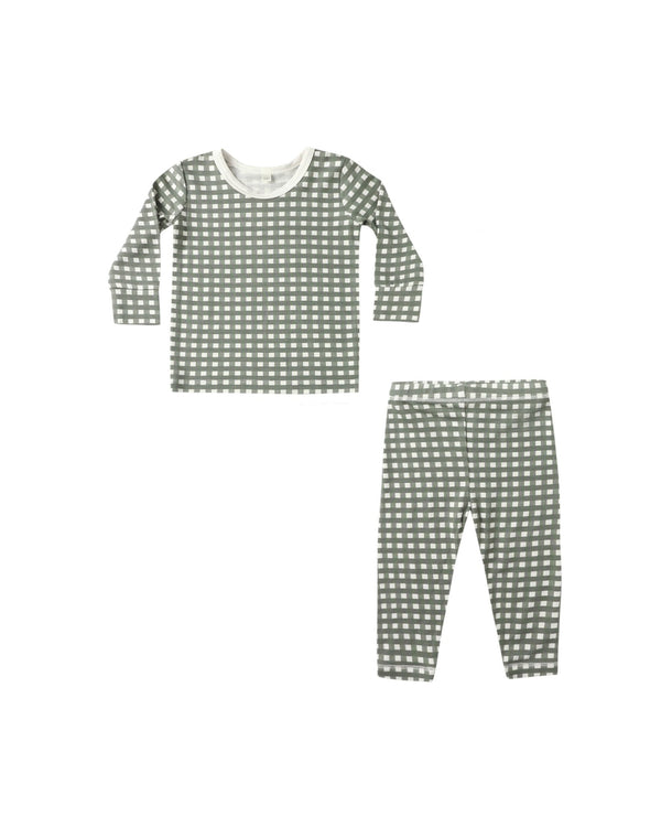 Bamboo Pajama Set || Forest Check, Kids Pajamas, Quincy Mae - All The Little Bows