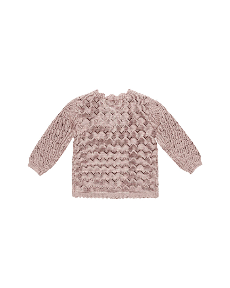 Scalloped Cardigan || Mauve