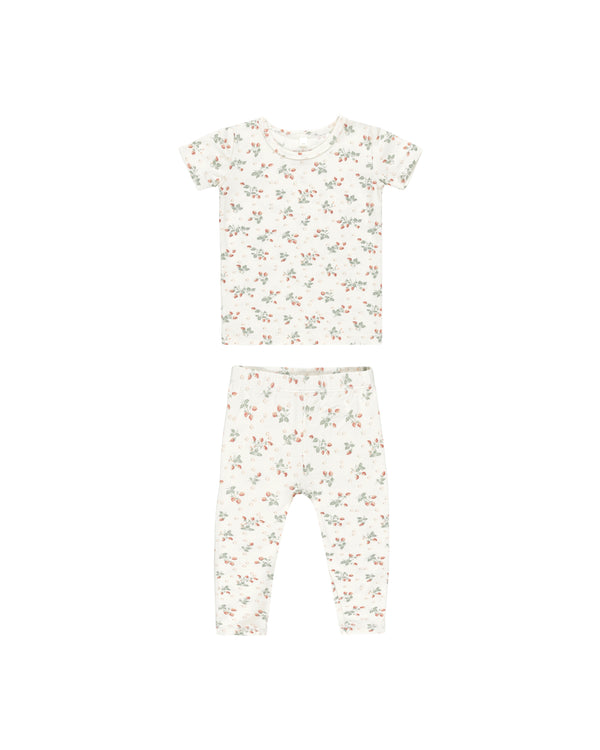 Bamboo Short Sleeve Pajama Set || Strawberries