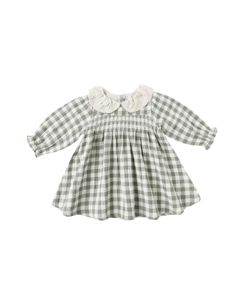 Callie Dress || Forest Check, Girls Dress, Quincy Mae - All The Little Bows