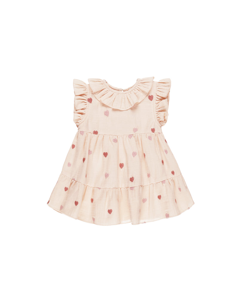 Charlotte Dress || Heart Embroidery