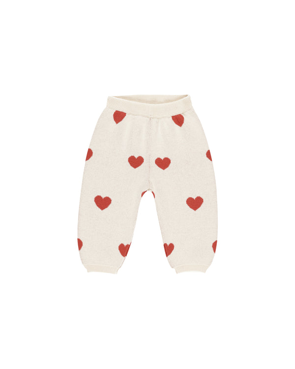 Heart Knit Pants || Natural