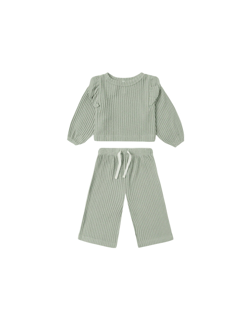 Ruffle Cozy Set || Fern