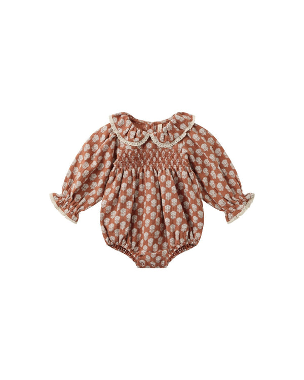Callie Romper || Holiday Fleur, Baby Girls Romper, Quincy Mae - All The Little Bows