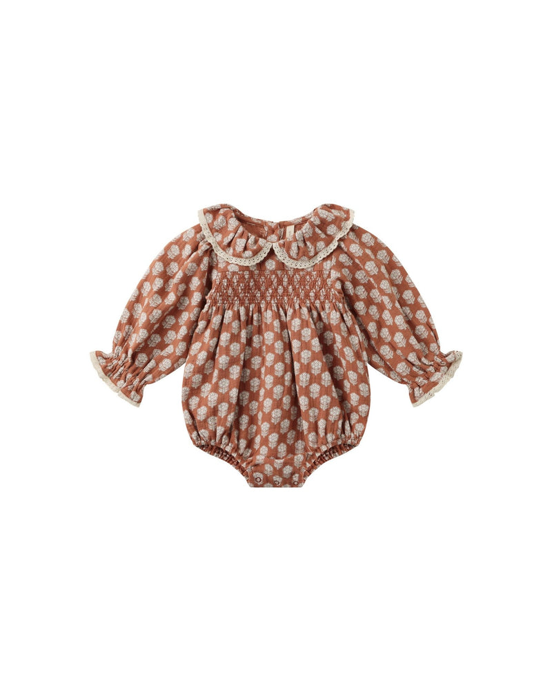 Callie Romper || Holiday Fleur, Baby Girls Romper, Quincy Mae - All The Little Bows