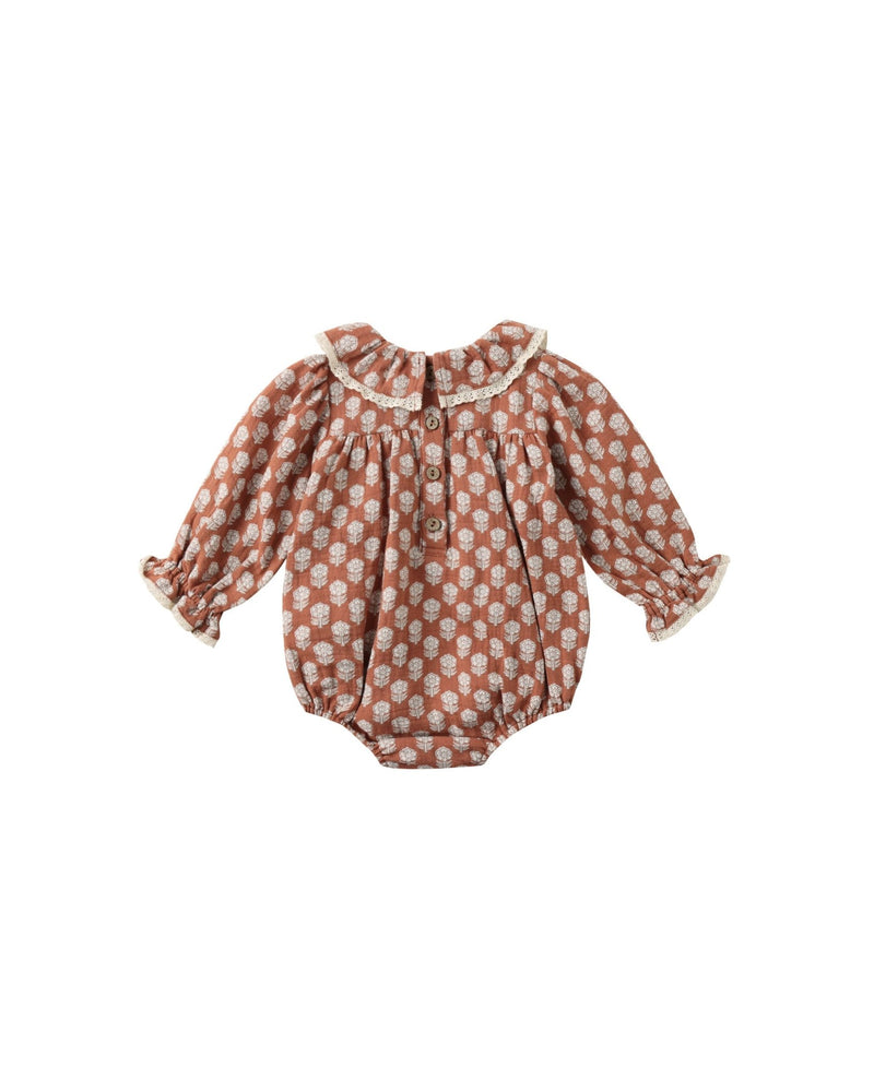 Callie Romper || Holiday Fleur, Baby Girls Romper, Quincy Mae - All The Little Bows