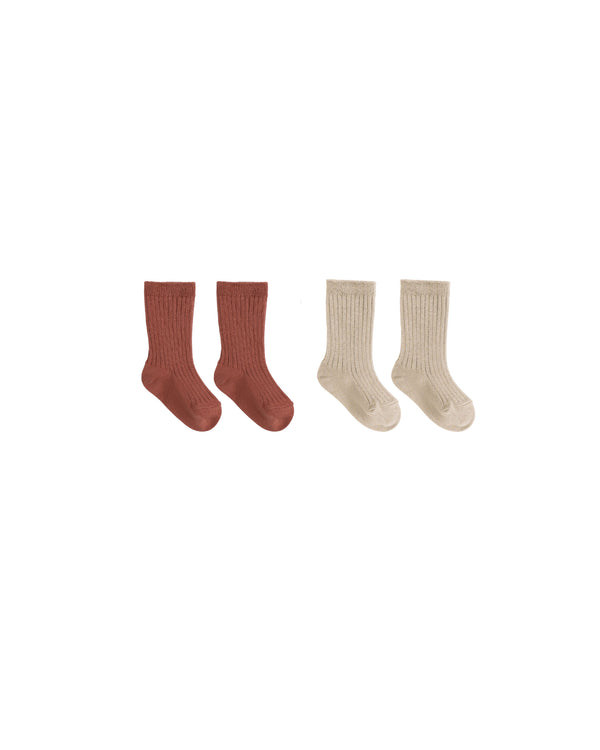Socks Set || Cranberry, Oat