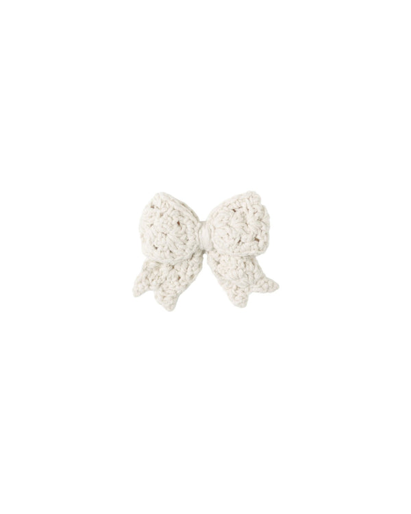 Crochet Bow || Natural, Girls Crochet Hair Bow, Quincy Mae - All The Little Bows