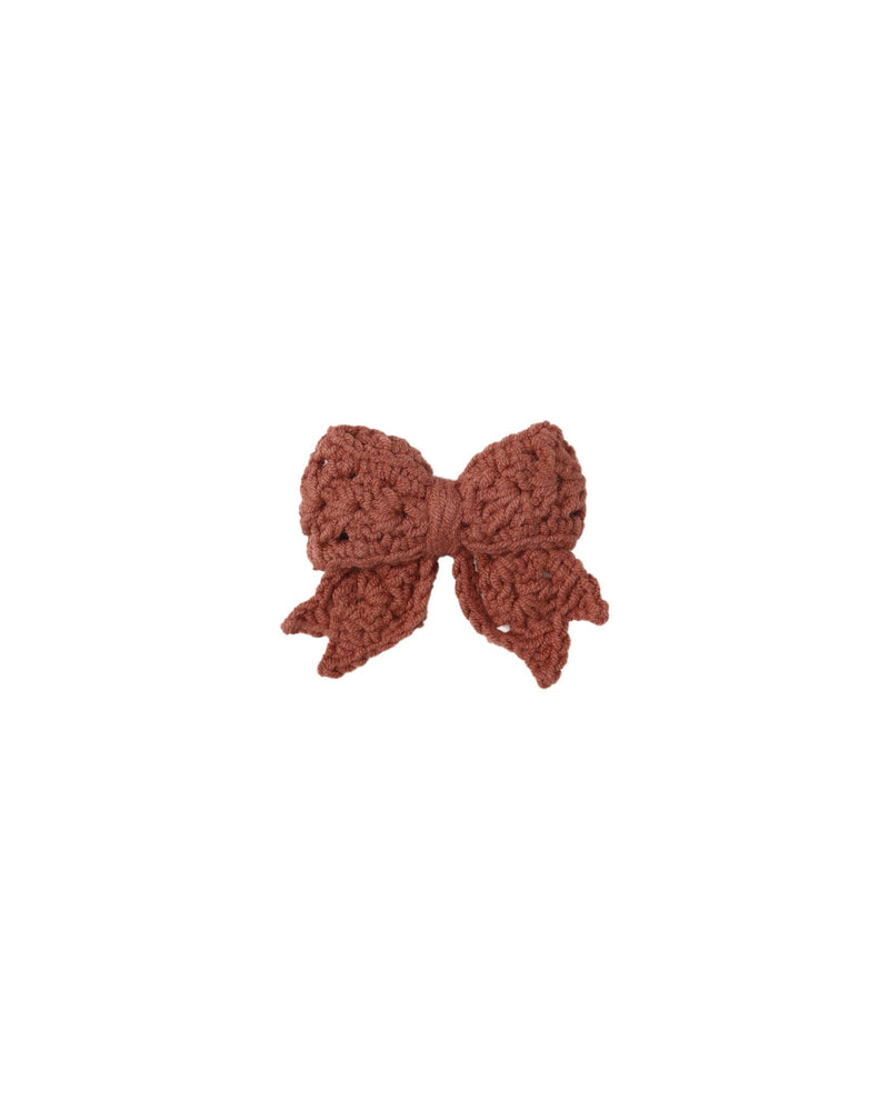 Crochet Bow || Cranberry, Girls Crochet Hair Bow, Quincy Mae - All The Little Bows
