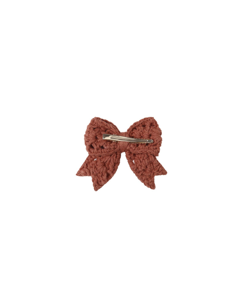 Crochet Bow || Cranberry, Girls Crochet Hair Bow, Quincy Mae - All The Little Bows