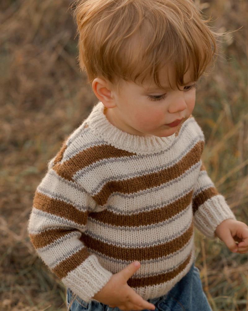 Aspen Sweater || Saddle Stripe