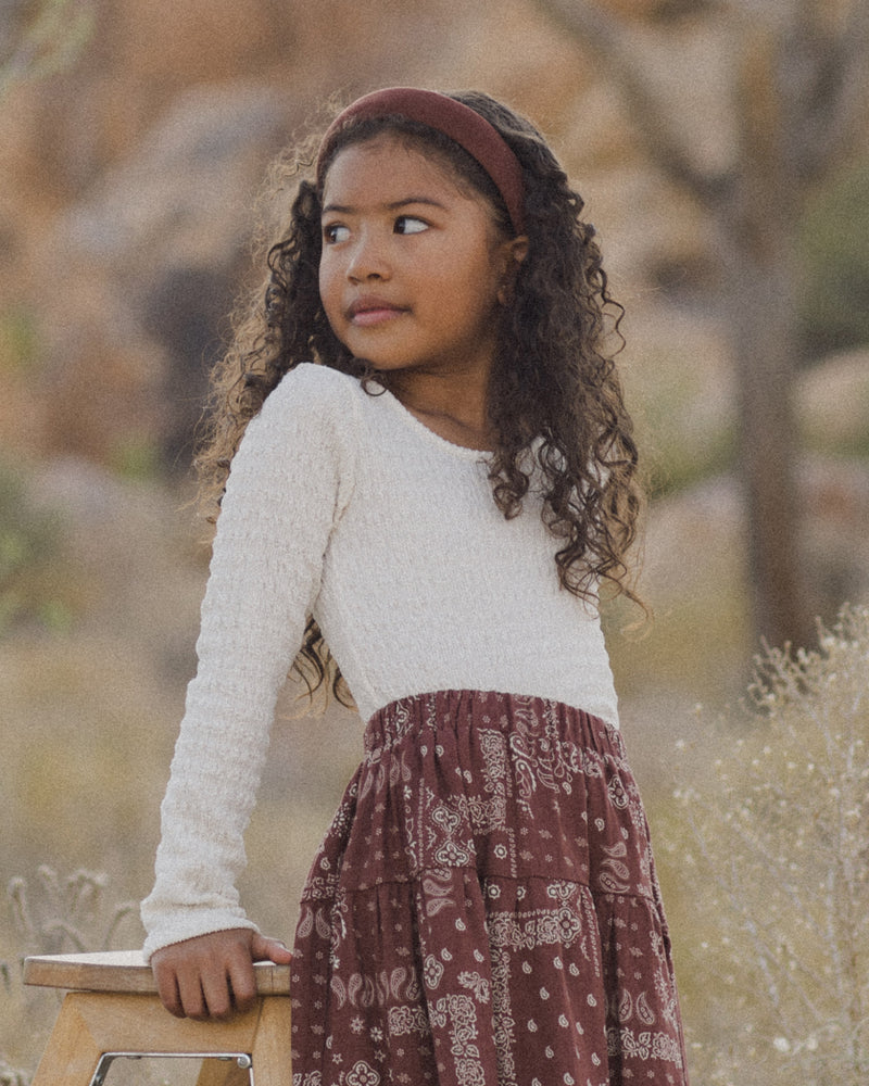 Tiered Midi Skirt || Brick Bandana