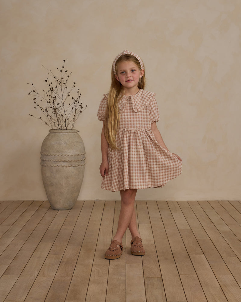 Camille Dress || Pink Gingham