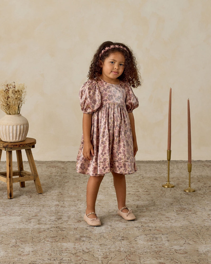 Luna Dress || Harvest Fleur, Baby/Toddler Girls Clothing, Noralee - All The Little Bows